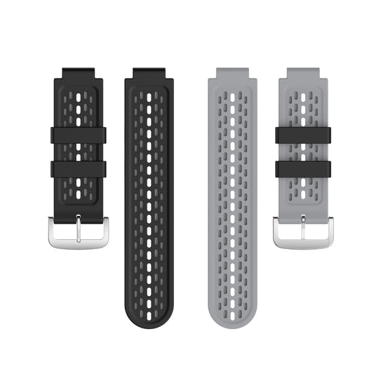 For Garmin Approach S2 / S4 Two-color Silicone Watch Band(Black Grey) by buy2fix