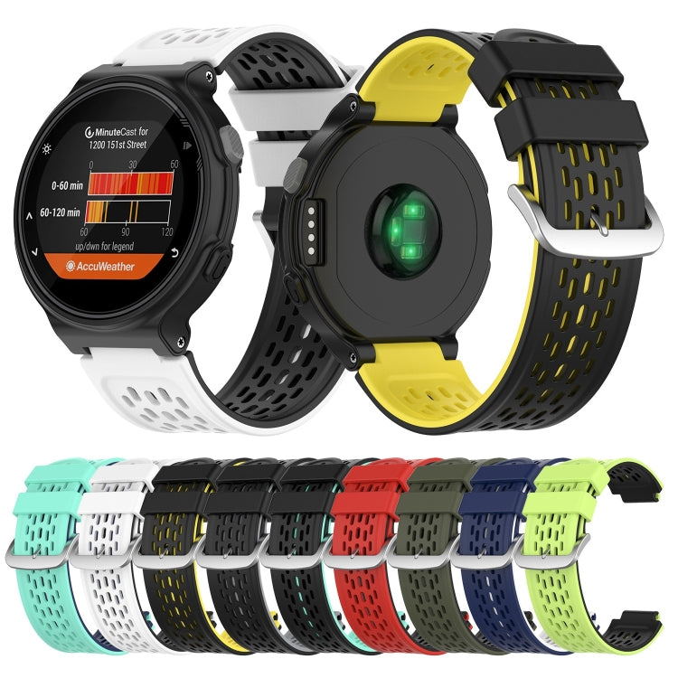 For Garmin Approach S2 / S4 Two-color Silicone Watch Band(Black Mint Green) by buy2fix