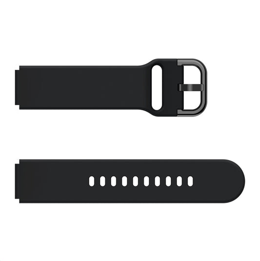For Xiaomi Mi Watch Electroplating Buckle Silicone Watch Band(Black) by buy2fix