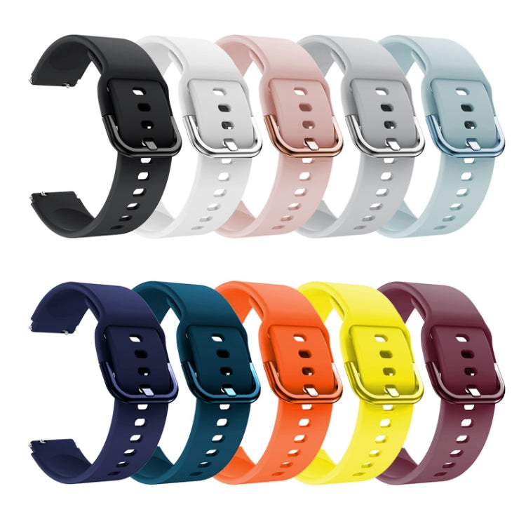 For Xiaomi Mi Watch Electroplating Buckle Silicone Watch Band(Wine Red) by buy2fix