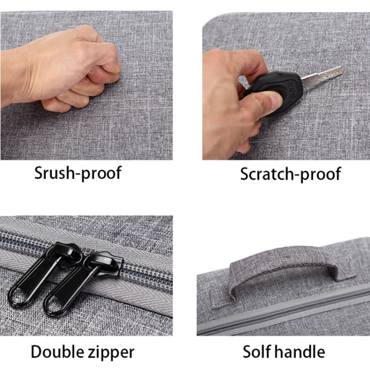 Portable Carry Case Waterproof Scratch-proof Anti-shock Travel Carrying Cover Case Box for DJI Air 2s(Grey+Red Liner) by buy2fix