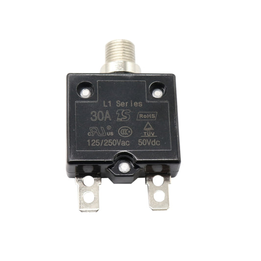 L2 Series 50V Car Overload Protector Manual Reset DC Circuit Breaker with Waterproof Cover, Current:30A by buy2fix