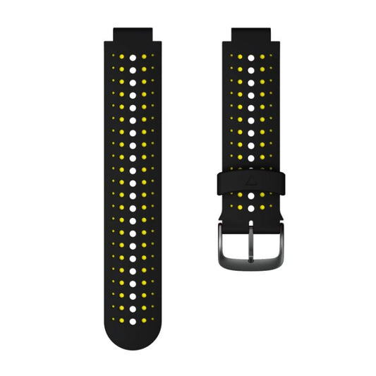 For Garmin Forerunner 220 Two-color Silicone Watch Band(Black Yellow) by buy2fix