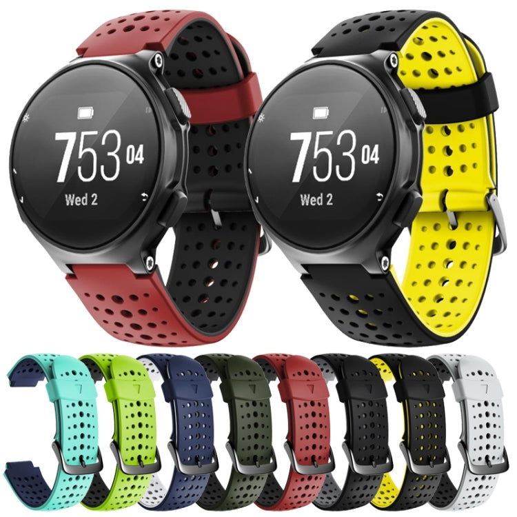 For Garmin Forerunner 220 Two-color Silicone Watch Band(Red Black) by buy2fix
