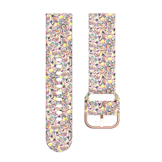 For Samsung Galaxy Watch 42mm Silicone Printing Watch Band(Fireworks) by buy2fix