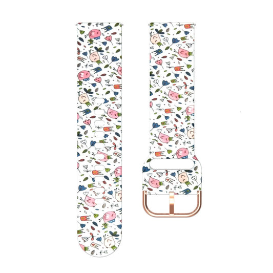 For Samsung Galaxy Watch 42mm Silicone Printing Watch Band(Bird) by buy2fix