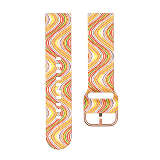 For Samsung Galaxy Watch 42mm Silicone Printing Watch Band(Colored Glaze) by buy2fix