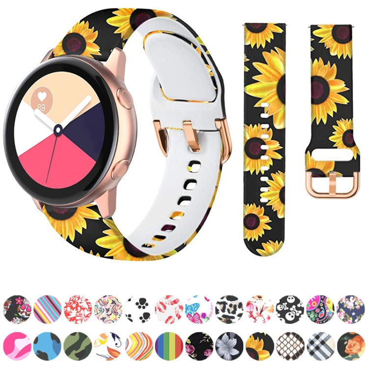 For Samsung Galaxy Watch 42mm Silicone Printing Watch Band(Blue Camouflage) by buy2fix