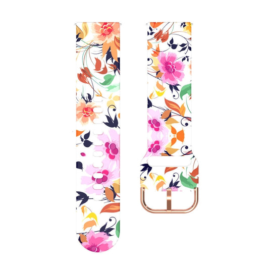 For Samsung Galaxy Watch 46mm Silicone Printing Watch Band(Bird) by buy2fix