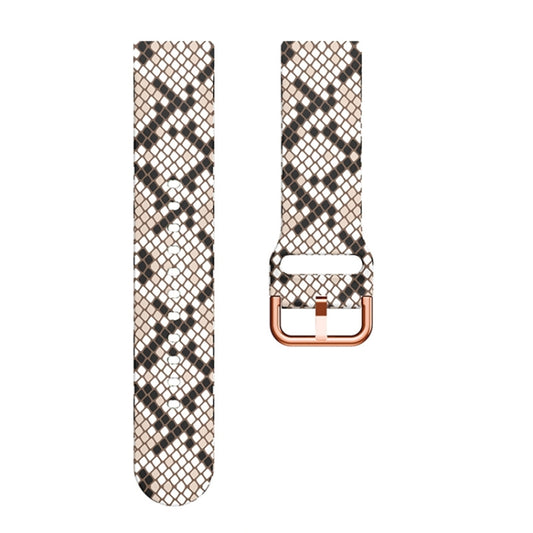 For Samsung Galaxy Watch 46mm Silicone Printing Watch Band(Snakeskin) by buy2fix