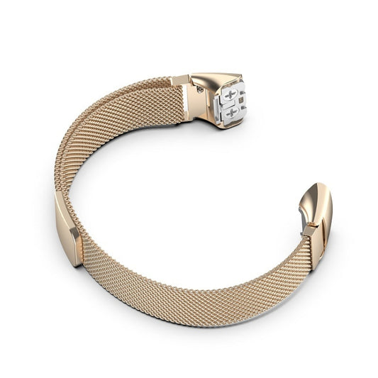 For Samsung Galaxy Fit SM-R370 Milanese Watch Band(Champagne Gold) by buy2fix