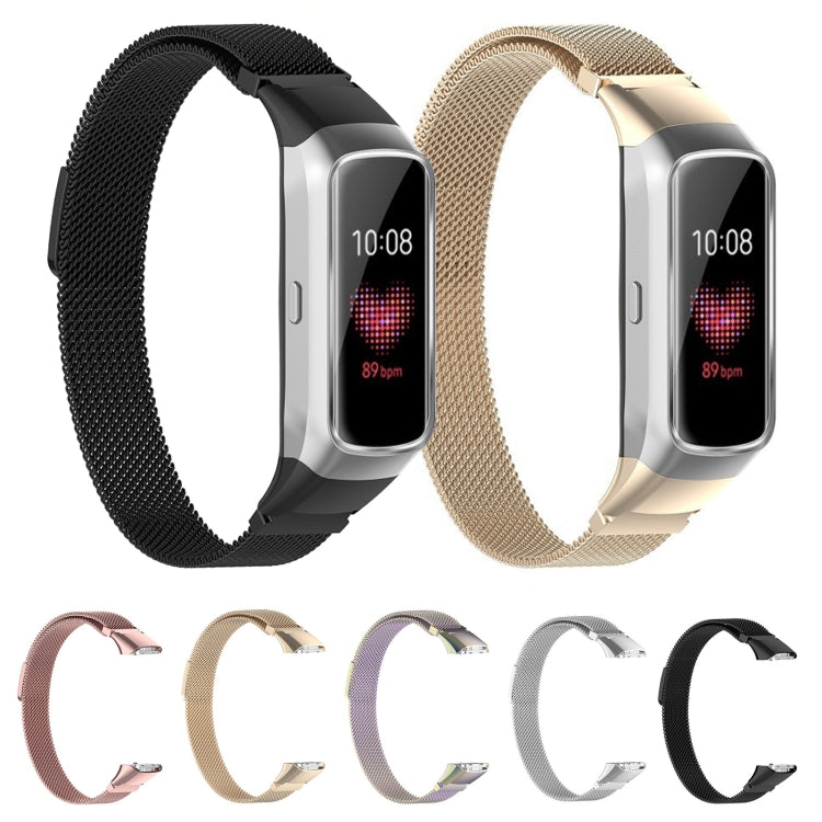 For Samsung Galaxy Fit SM-R370 Milanese Watch Band(Silver) by buy2fix