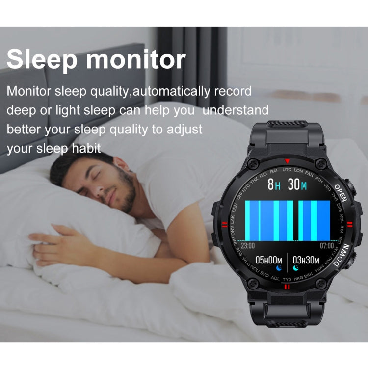 K22 1.28 inch IPS Screen Smart Watch, Support Menstrual Cycle Reminder / Bluetooth Call / Sleep Monitoring(Black) by buy2fix