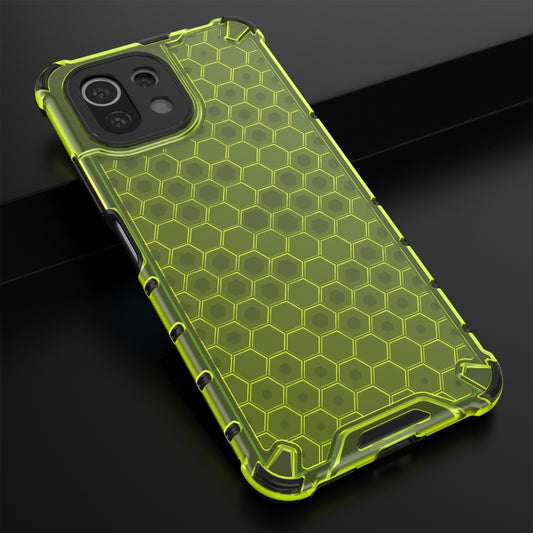 For Xiaomi Mi 11 Lite Shockproof Honeycomb PC + TPU Protective Case(Green) by buy2fix