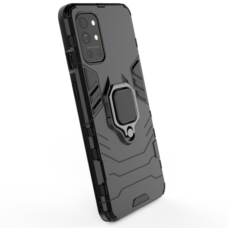 For OnePlus 9R Shockproof PC + TPU Protective Case with Magnetic Ring Holder(Navy Blue) by buy2fix