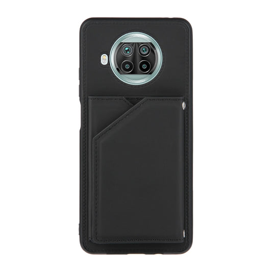 For Xiaomi Mi 10T Lite 5G Skin Feel PU + TPU + PC Back Cover Shockproof Case with Card Slots & Holder & Photo Frame(Black) by buy2fix