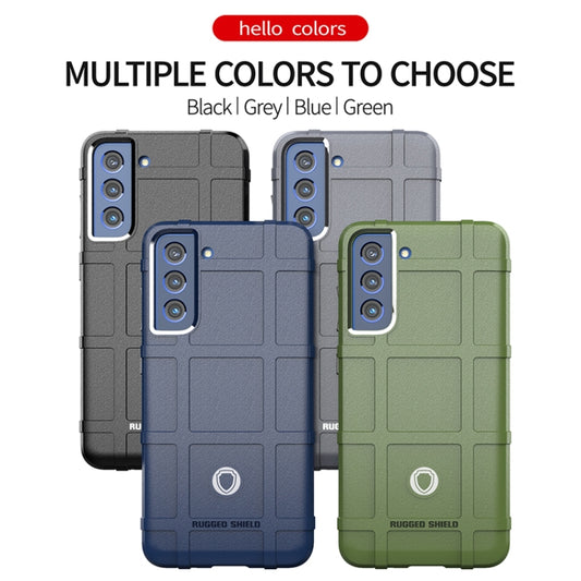 For Samsung Galaxy S21 FE Shockproof Shield Full Coverage Silicone Case(Black) by buy2fix