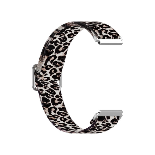 20mm For Samsung Galaxy Watch Active2 / Active Adjustable Elastic Printing Watch Band(Leopard) by buy2fix
