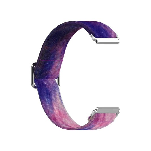 20mm For Samsung Galaxy Watch Active2 / Active Adjustable Elastic Printing Watch Band(Starry Sky) by buy2fix