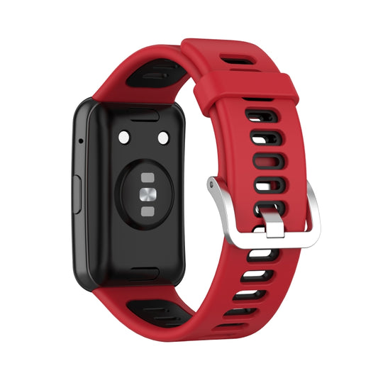 For Huawei Watch Fit Two-color Silicone Watch Band (Red+Black) by buy2fix