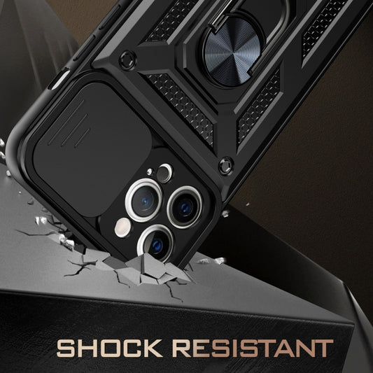 For iPhone 11 Pro Max Sliding Camera Cover Design TPU+PC Protective Case (Black) by buy2fix