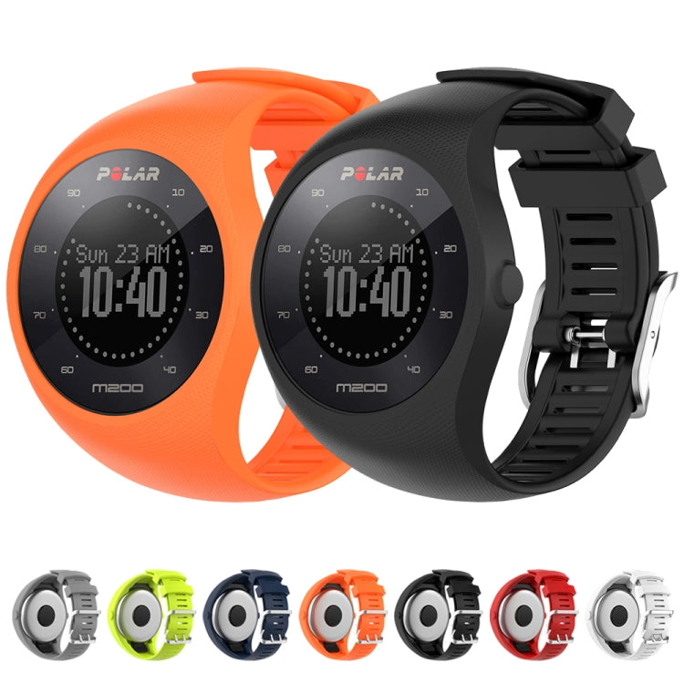 For POLAR M200 Texture Silicone Watch Band, One Size(Blue) by buy2fix