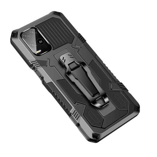 For OPPO A54 4G Armor Warrior Shockproof PC + TPU Protective Case(Black) by buy2fix
