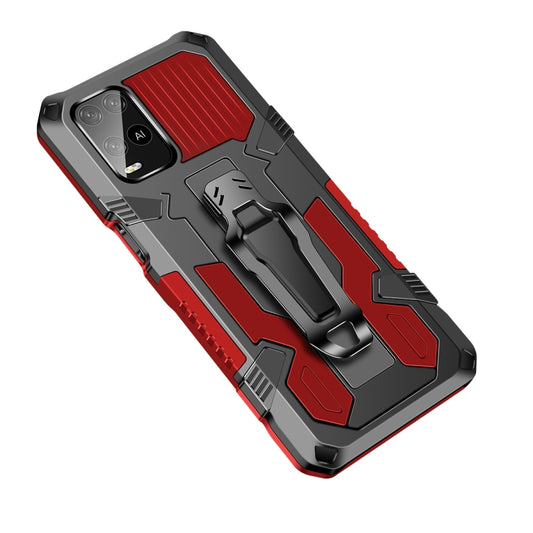 For OPPO A54 4G Armor Warrior Shockproof PC + TPU Protective Case(Red) by buy2fix