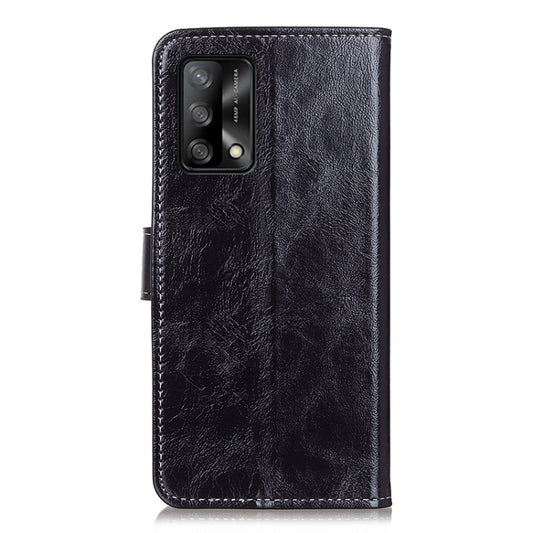 For OPPO F19 / A74 4G Retro Crazy Horse Texture Horizontal Flip Leather Case with Holder & Card Slots & Photo Frame & Wallet(Black) by buy2fix