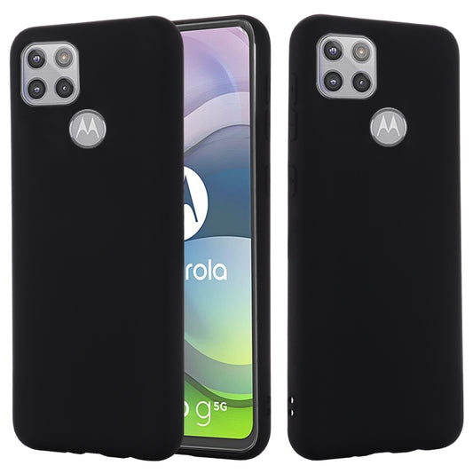 For Motorola Moto G 5G Solid Color Liquid Silicone Dropproof Full Coverage Protective Case(Black) by buy2fix