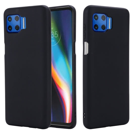 For Motorola Moto G 5G Plus Solid Color Liquid Silicone Dropproof Full Coverage Protective Case(Black) by buy2fix