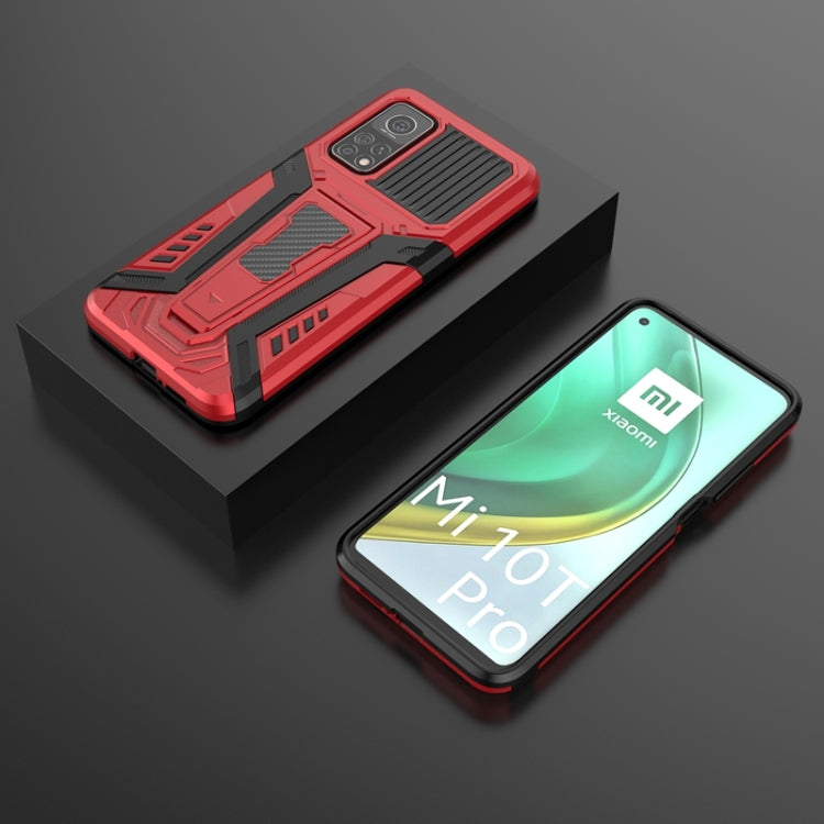 For Xiaomi Mi 10T 5G / 10T Pro 5G War Chariot Series Armor All-inclusive Shockproof PC + TPU Protective Case with Invisible Holder(Red) by buy2fix
