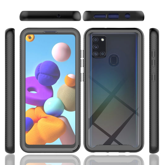For Samsung Galaxy A21s Starry Sky Full Body Hybrid Shockproof Phone Case(Black) by buy2fix