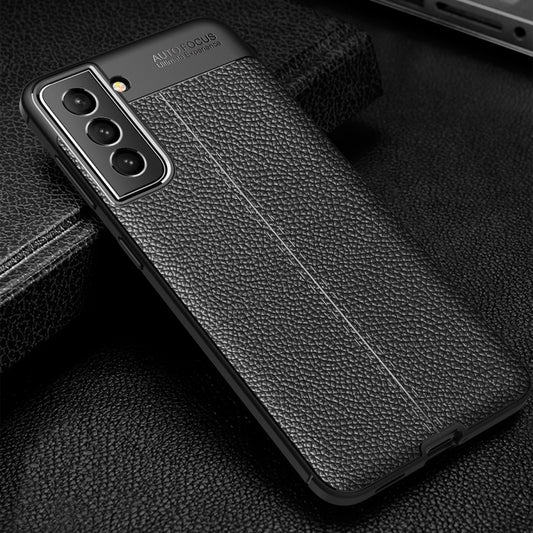 For Samsung Galaxy S21 FE Litchi Texture TPU Shockproof Case(Black) by buy2fix