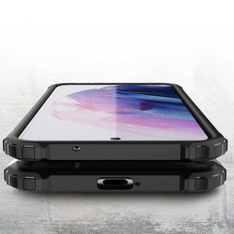 For Samsung Galaxy S21 FE Magic Armor TPU + PC Combination Case(Navy Blue) by buy2fix