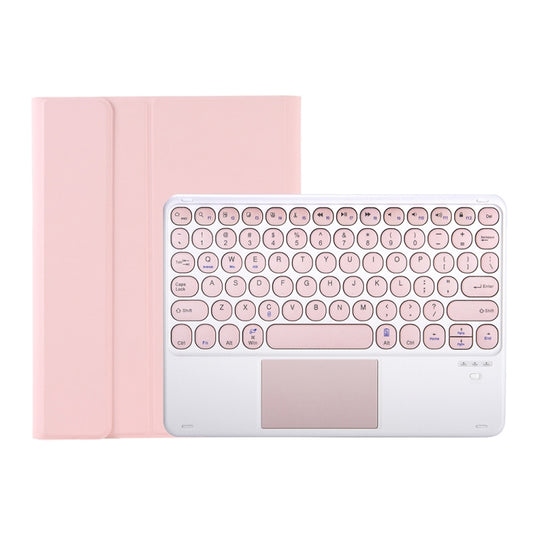 YT098B-A Detachable Candy Color Skin Feel Texture Round Keycap Bluetooth Keyboard Leather Case with Touch Control For iPad Air 11 2024 / 2025 / Air 4 10.9 2020 / Air 5 10.9 2022 (Pink) by buy2fix