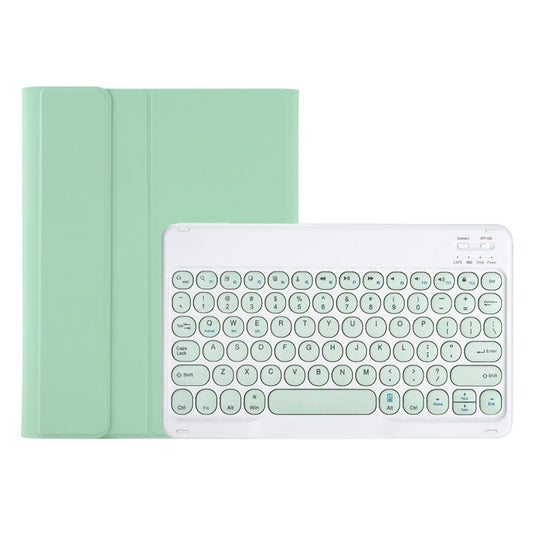YT098B Detachable Candy Color Skin Feel Texture Round Keycap Bluetooth Keyboard Leather Case For iPad Air 11 2024 / 2025 / Air 4 10.9 2020 / Air 5 10.9 2022 (Light Green) by buy2fix