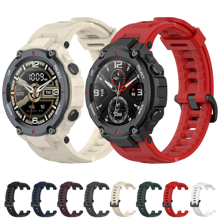 For Amazfit T-Rex Pro / Amazfit T-Rex Silicone Watch Band with Dismantling Tools, One Size(Red) by buy2fix