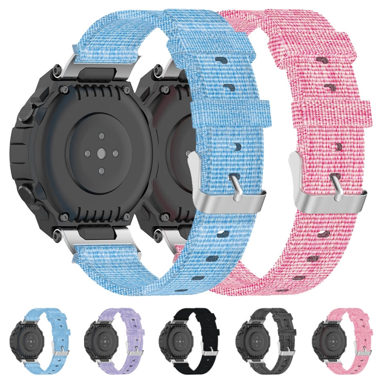 For Amazfit T-Rex Pro / Amazfit T-Rex Nylon Canvas Watch Band with Dismantling Tools, One Size(Baby Blue) by buy2fix