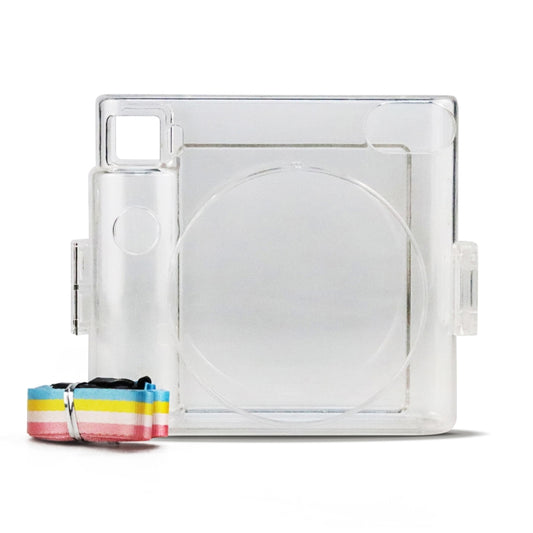Clear Crystal Camera Bag with Shoulder Strap for Fujifilm Instax Square SQ1 by buy2fix
