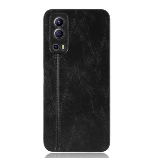 For vivo Y72 5G / iQOO Z3 5G Shockproof Sewing Cow Pattern Skin PC + PU + TPU Case(Black) by buy2fix