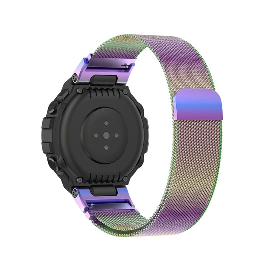 For Amazfit T-Rex Pro / Amazfit T-Rex Milanese Magnetic Metal Watch Band(Colorful) by buy2fix