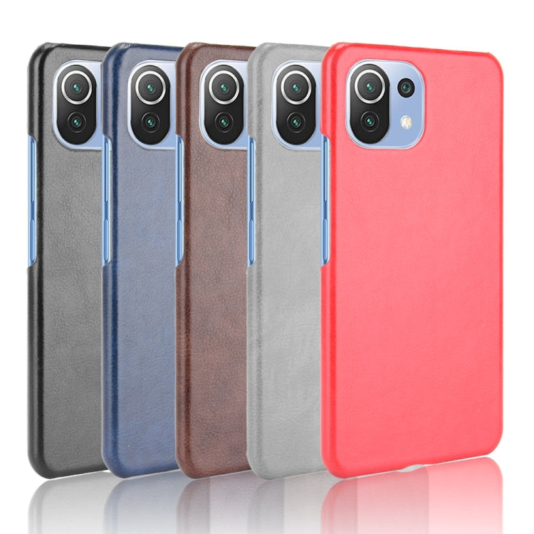 For Xiaomi Mi 11 Lite Shockproof Litchi Texture PC + PU Case(Brown) by buy2fix