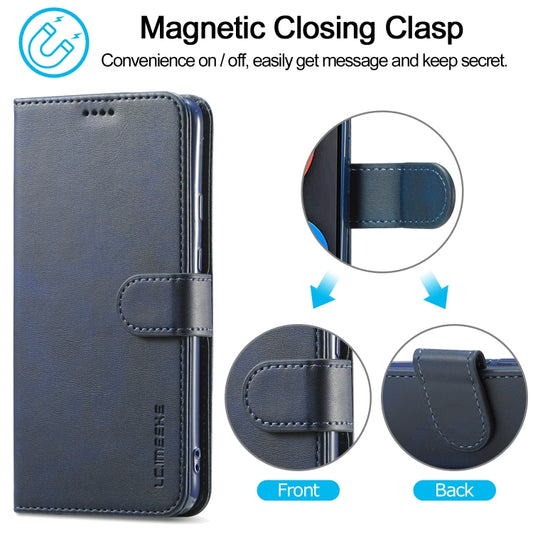 For OPPO Realme C21 / C20 LC.IMEEKE Calf Texture Horizontal Flip Leather Case, with Holder & Card Slots & Wallet(Blue) by LC.IMEEKE