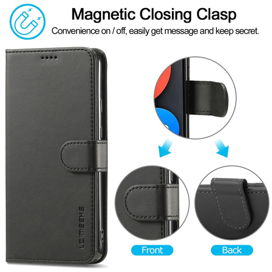 For OPPO Realme C21 / C20 LC.IMEEKE Calf Texture Horizontal Flip Leather Case, with Holder & Card Slots & Wallet(Black) by LC.IMEEKE