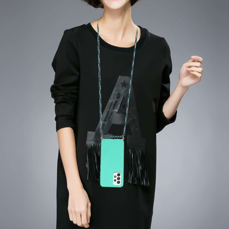 For Samsung Galaxy A52 5G / 4G Wheat Straw Material + TPU Protective Case with Lanyard(Green) by buy2fix