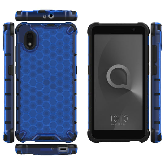 For Alcatel 1B (2020) Shockproof Honeycomb PC + TPU Case(Blue) by buy2fix