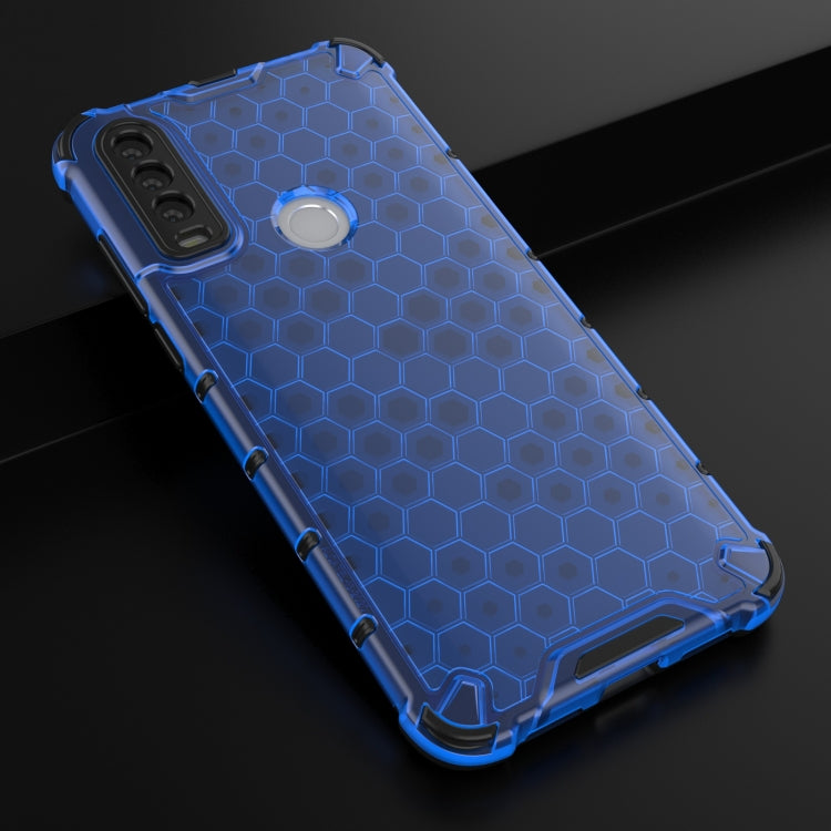 For Alcatel 1S (2020) Shockproof Honeycomb PC + TPU Case(Blue) by buy2fix