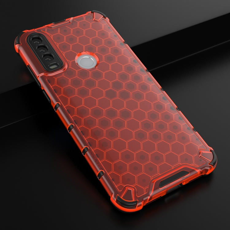 For Alcatel 1S (2020) Shockproof Honeycomb PC + TPU Case(Red) by buy2fix