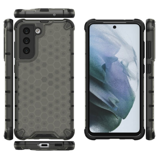 For Samsung Galaxy S21 FE Shockproof Honeycomb PC + TPU Case(Black) by buy2fix